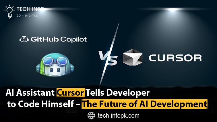An AI coding assistant on a computer screen displays a message, refusing to generate code for a user, emphasizing the importance of learning and developing logic independently.